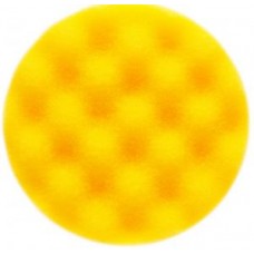 Рельефный поролоновый полировальный диск 85мм, жёлтый, (2 шт. в уп.)