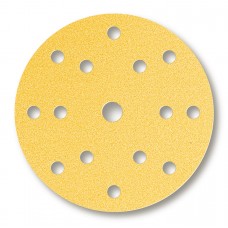Гибкий шлифовальный круг SUNFLEX 150мм на липучке 15 отверстий жёлтый P800 SUNMIGHT