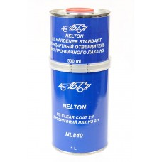 NL840 NELTON 2К HS Прозрачный лак 2:1 (комплект лак 1 л + отвердитель 500 мл)